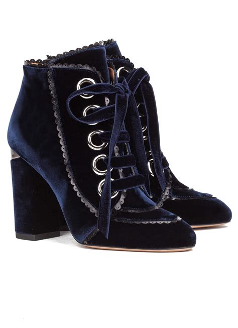 prada velvet 35mm lace up booties|Women's Ankle Boots And Boots .